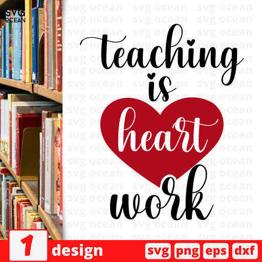 Teaching is heart work SVG vector bundle - Svg Ocean