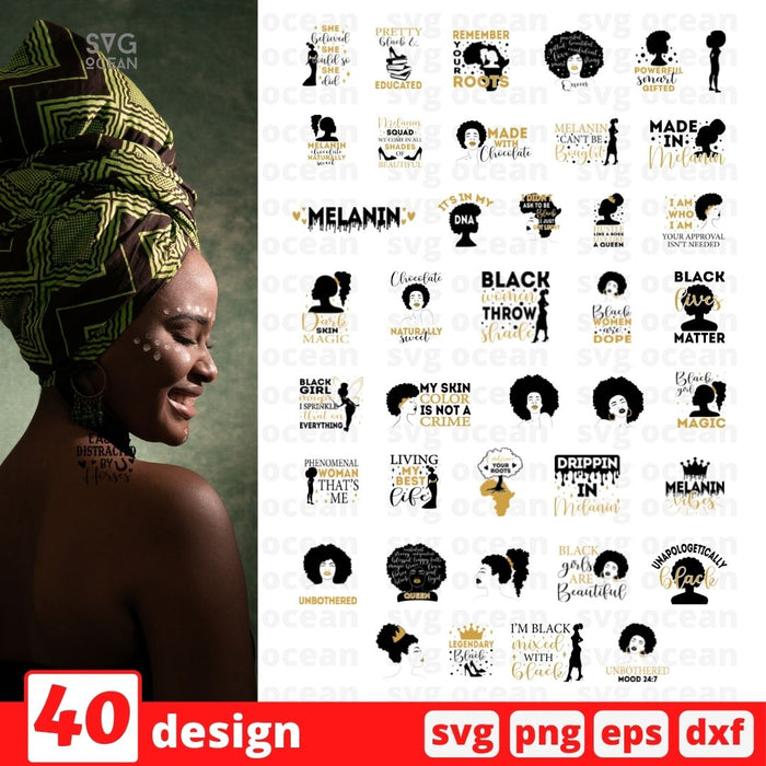 Afro Woman SVG Bundle