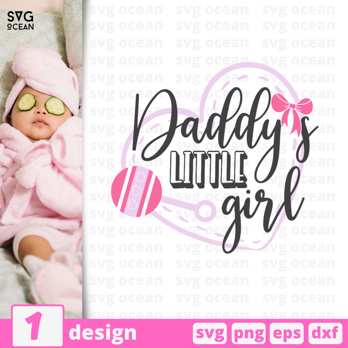 Daddy's little girl SVG vector bundle - Svg Ocean