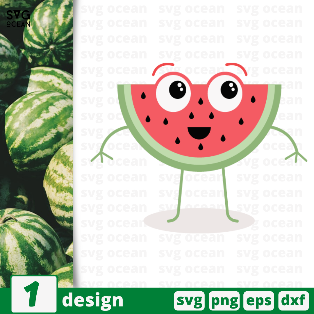 Watermelon SVG bundle vector for instant download - Svg Ocean — svgocean