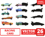 Racing cars svg bundle