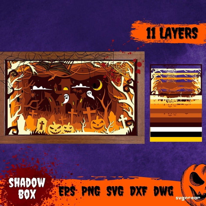 Halloween Layered Box SVG - Svg Ocean