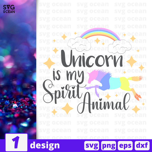 Unicorn is my spirit animal SVG vector bundle - Svg Ocean
