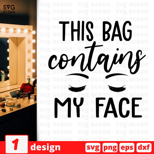 This bag contains my face SVG vector bundle - Svg Ocean