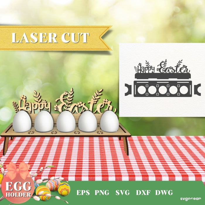 Easter Eggs Holder Laser Cut SVG  - svgocean
