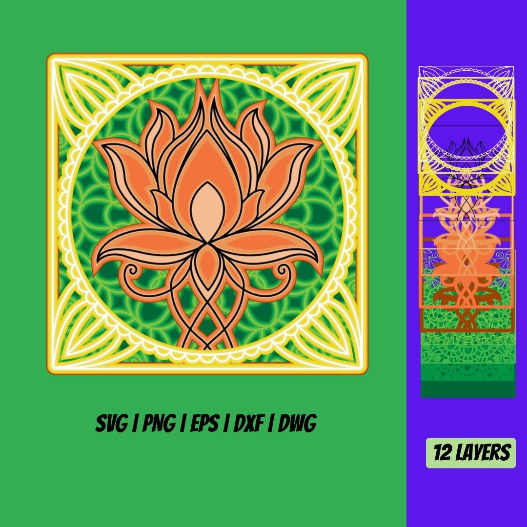 3D Tree of Life 3 Layered SVG Cut File vector for instant download ...