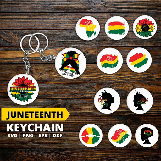 Juneteenth Keychain SVG Bundle - Svg Ocean