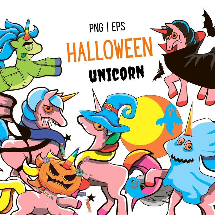 Halloween Unicorn Clipart - Svg Ocean