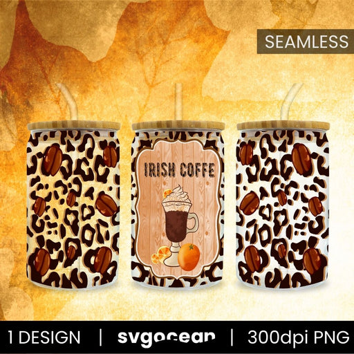 Coffee Libbey Wrap Design - Svg Ocean