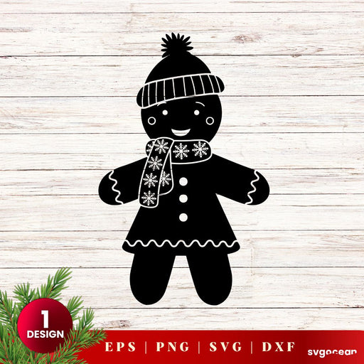 Christmas Gingerbread Girl SVG - svgocean