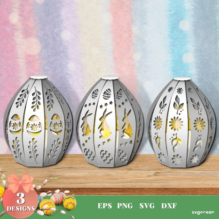 3D Easter Lanterns SVG Bundle - svgocean