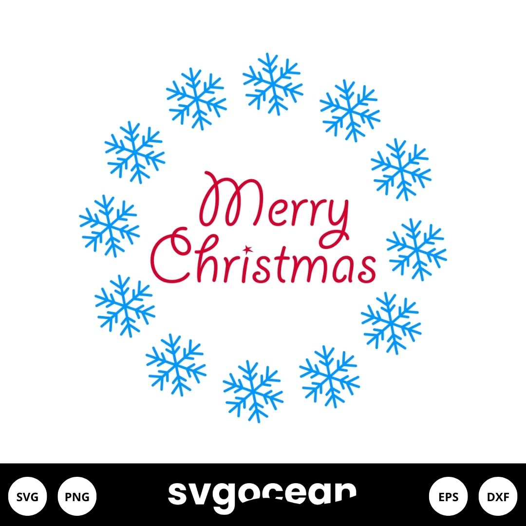 Merry Christmas Svg Free vector for instant download Svg Ocean — svgocean