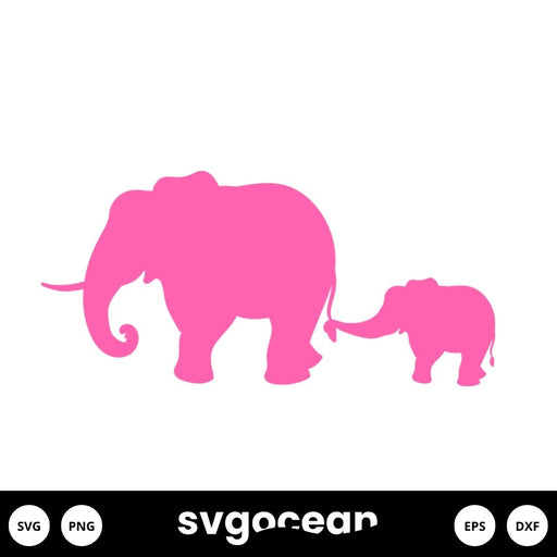 Mommy And Baby Elephant SVG - Svg Ocean