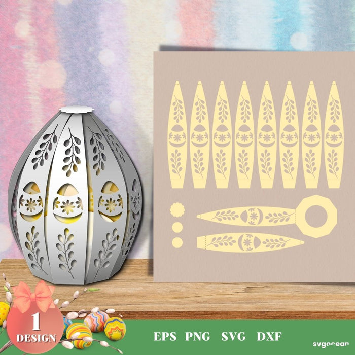 3D Easter Lanterns SVG - svgocean