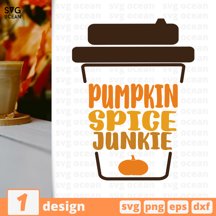 Pumpkin spice junkie SVG vector bundle - Svg Ocean
