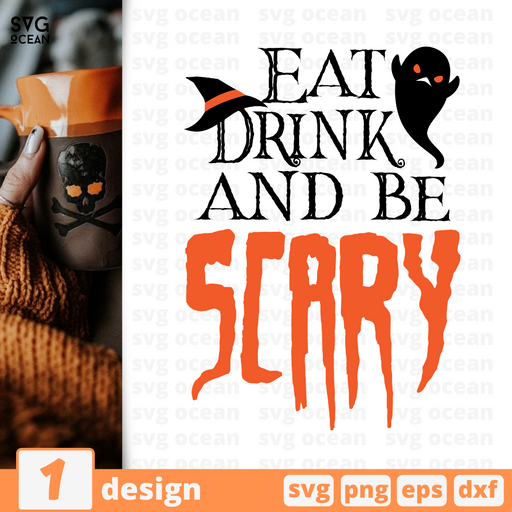 Eat  Drink and be  Scary SVG vector bundle - Svg Ocean