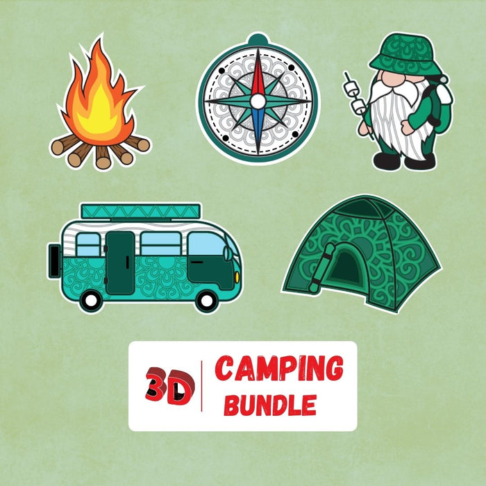 3D Camping SVG Bundle