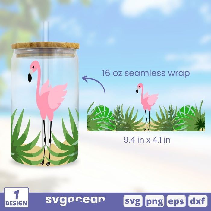 Tropical Can Glass Wrap SVG - Svg Ocean