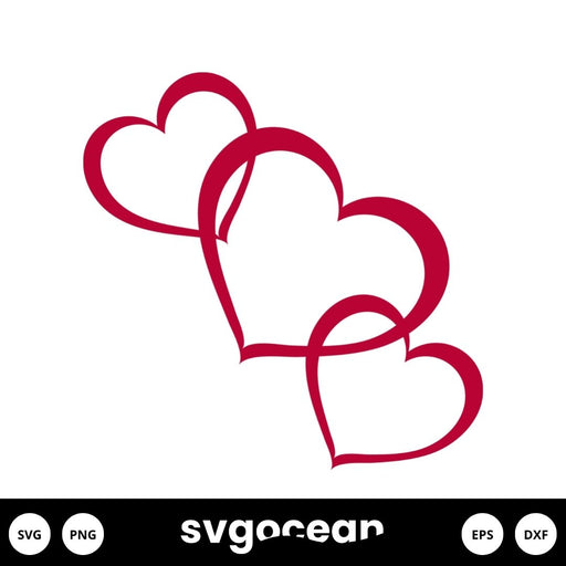 Interlocking Hearts SVG - Svg Ocean