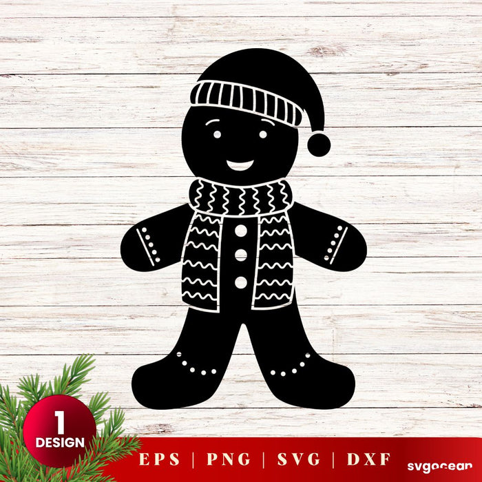Christmas Gingerbread Man SVG - svgocean