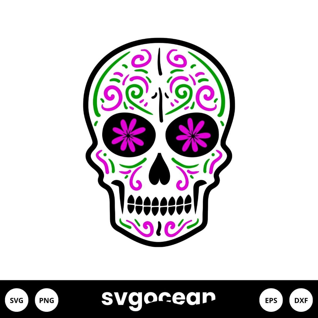 Elsa Sugar Skull SVG -  - 0.99 Cent SVG Files - Life Time Access