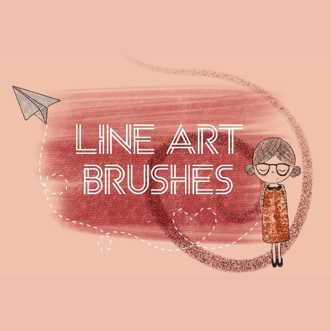 Line Art Procreate Brushes Vector For Instant Download Svg Ocean