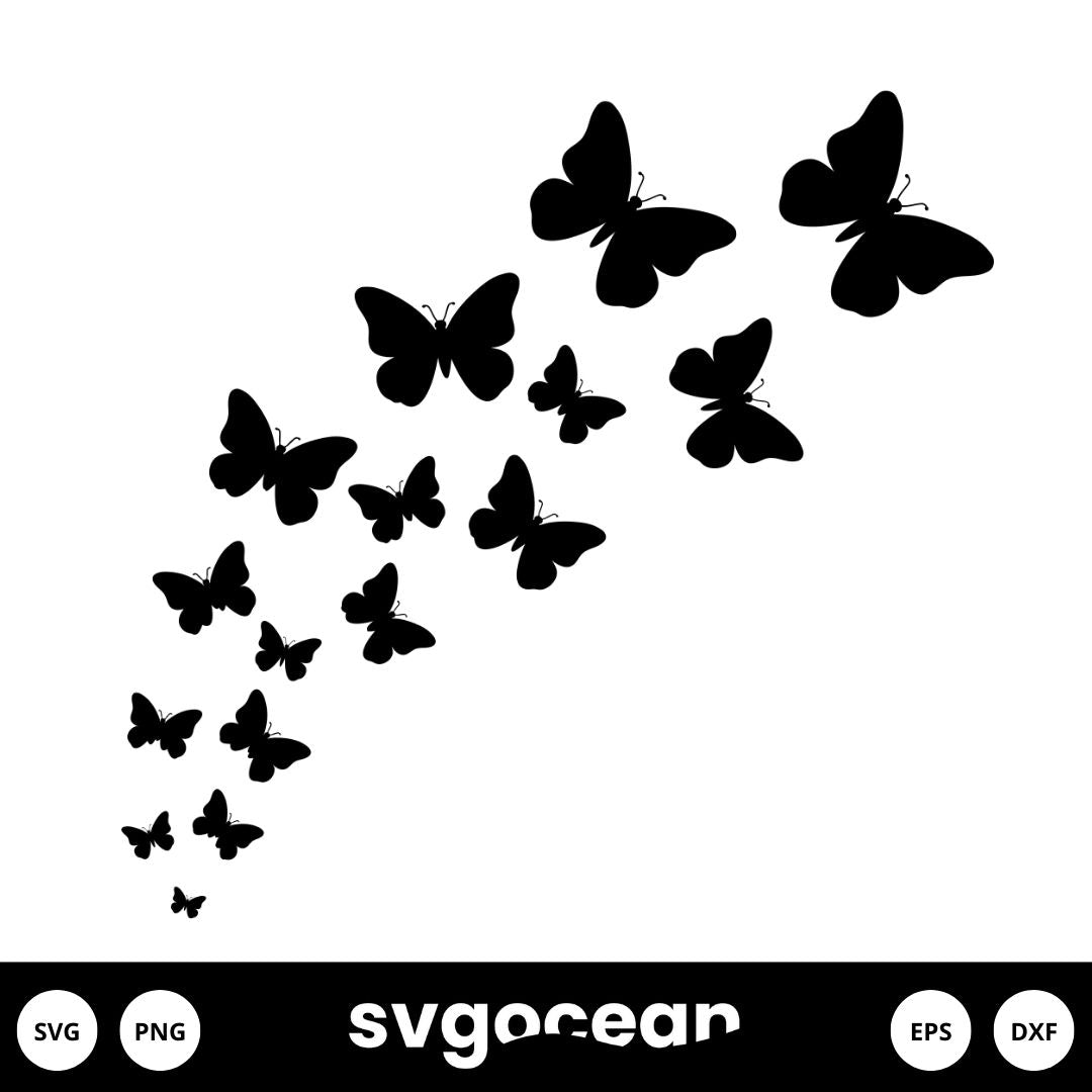 Flying Butterfly Svg