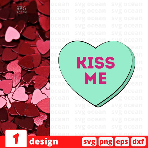 FREE Valentines Day Candy Heart SVG Cut File - Svg Ocean