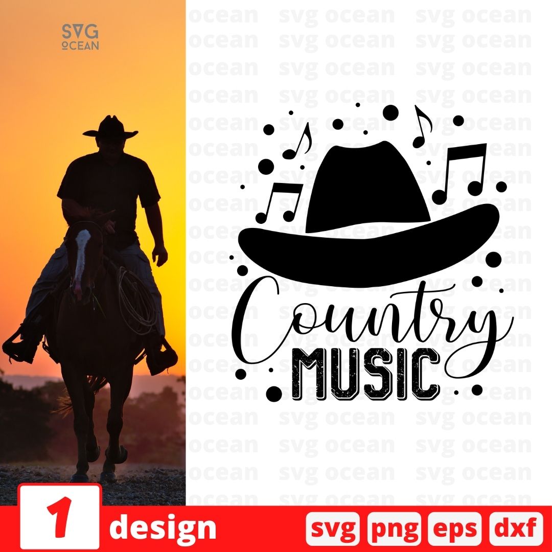 Country Singer Vector Country music vector for instant download - Svg Ocean — svgocean