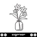 Mason Jar With Flowers SVG - Svg Ocean