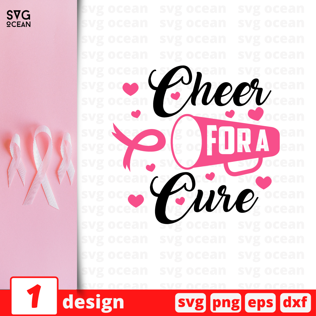 Cheer for a cure SVG Cut File vector for instant download - Svg Ocean