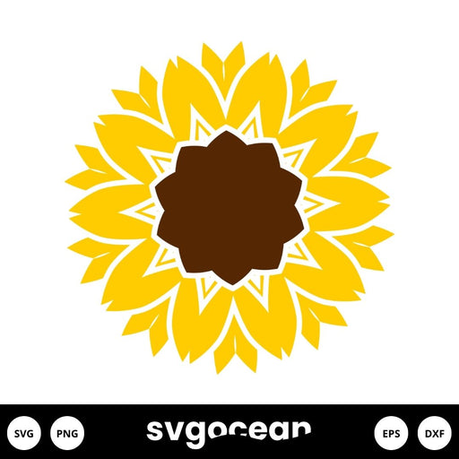 Mandala Sunflower SVG - Svg Ocean