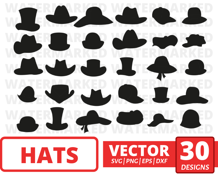 Hats silhouette svg