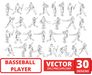 Baseball player outline svg