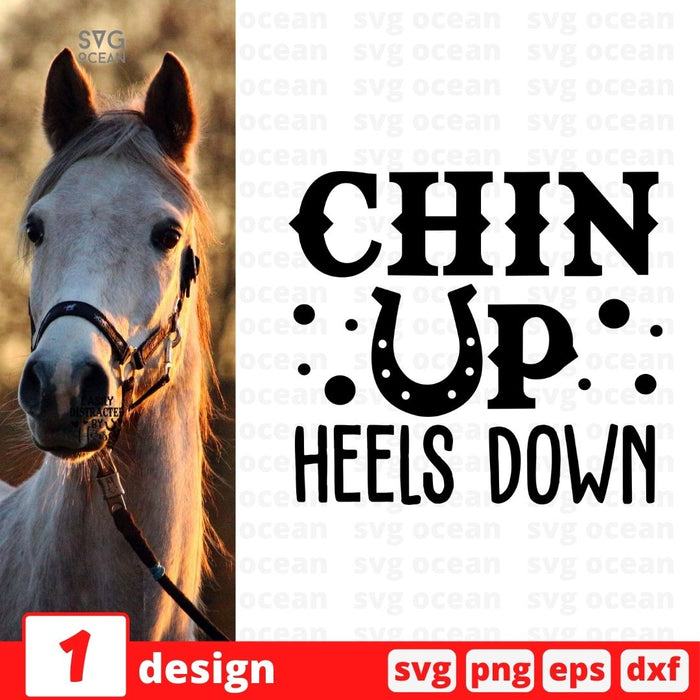 Chin up heels down