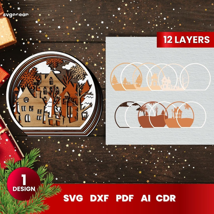 Laser Cut Christmas Balls SVG - Svg Ocean