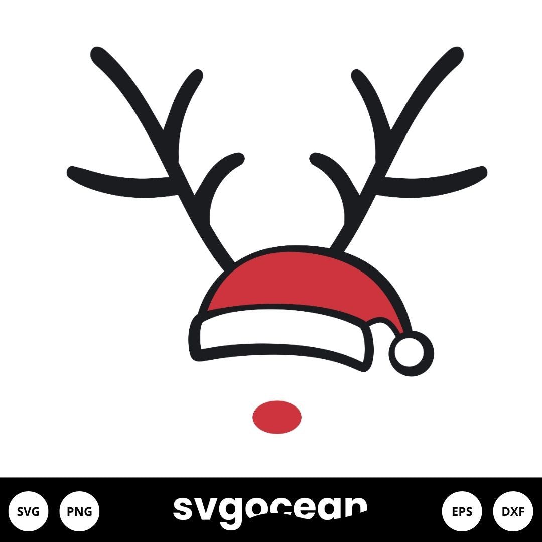 Reindeer Antlers Svg Vector For Instant Download Svg Ocean — Svgocean