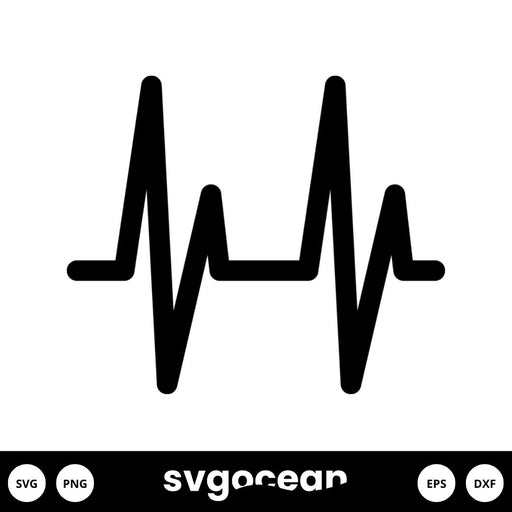 Heartbeat Line SVG Free - Svg Ocean