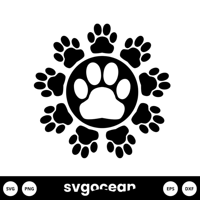 Dog Prints Svg - Svg Ocean