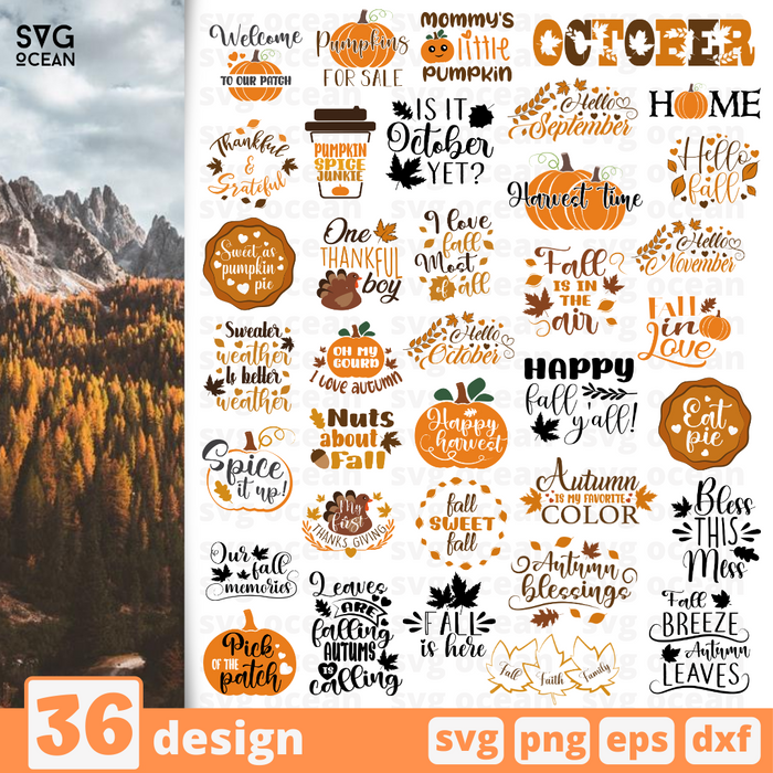 Autumn SVG vector bundle - Svg Ocean