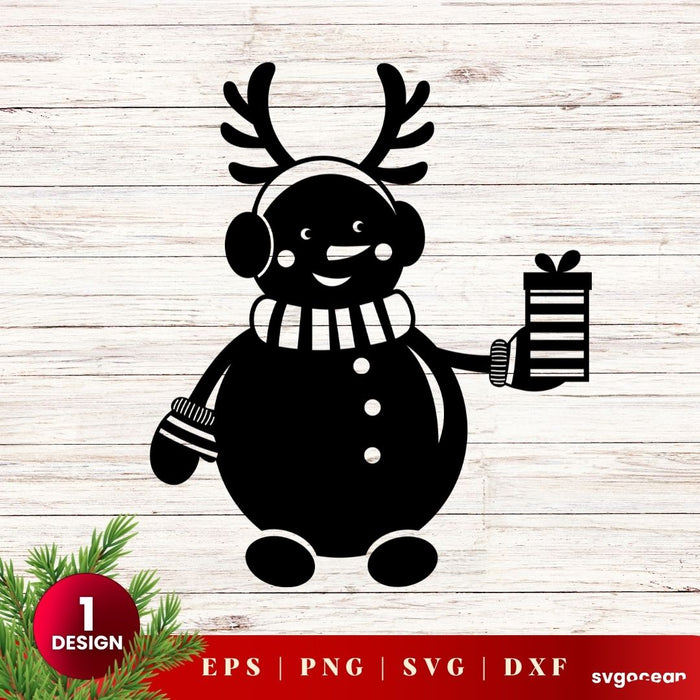 Snowman Scene Svg - Svg Ocean