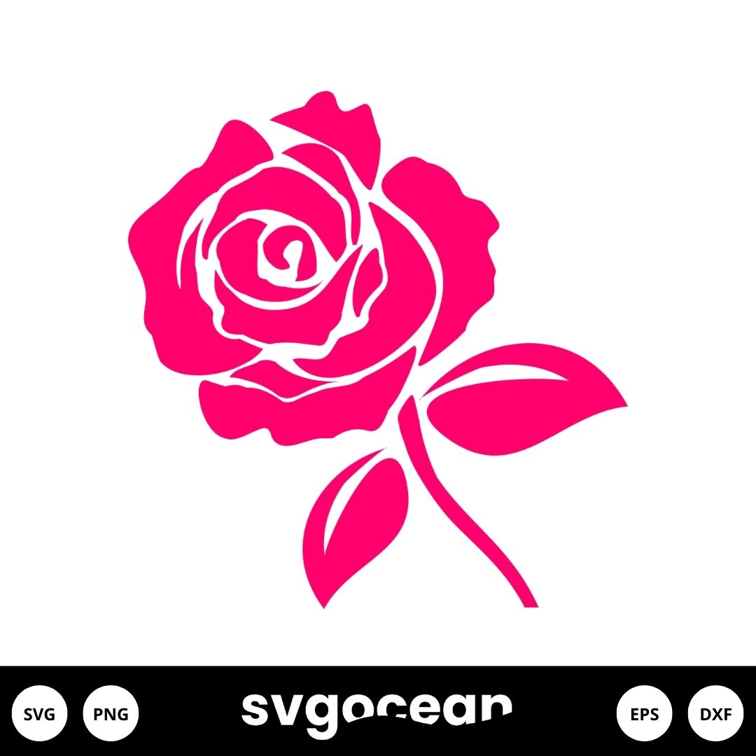 Pink Roses SVG vector for instant download - Svg Ocean — svgocean