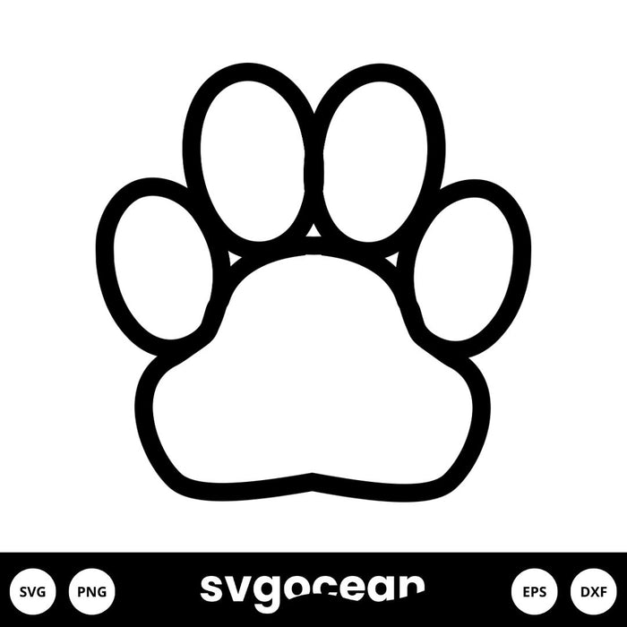 Dog Print Svg - Svg Ocean