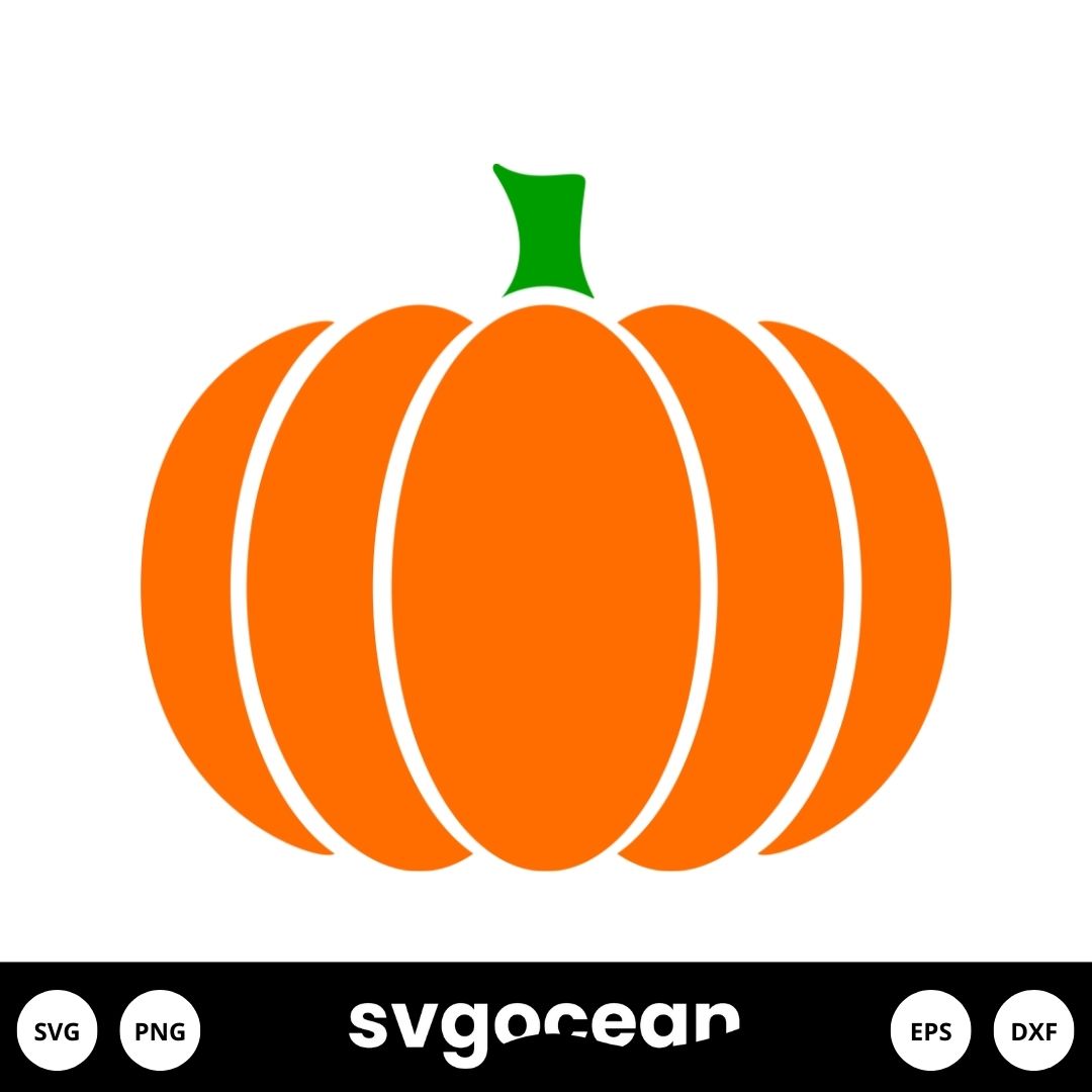 Pumpkin Silhouette Svg vector for instant download - Svg Ocean — svgocean