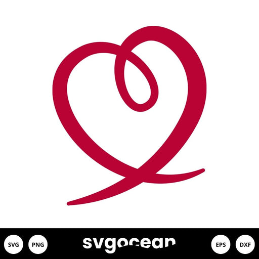 Heart Swirls SVG - Svg Ocean