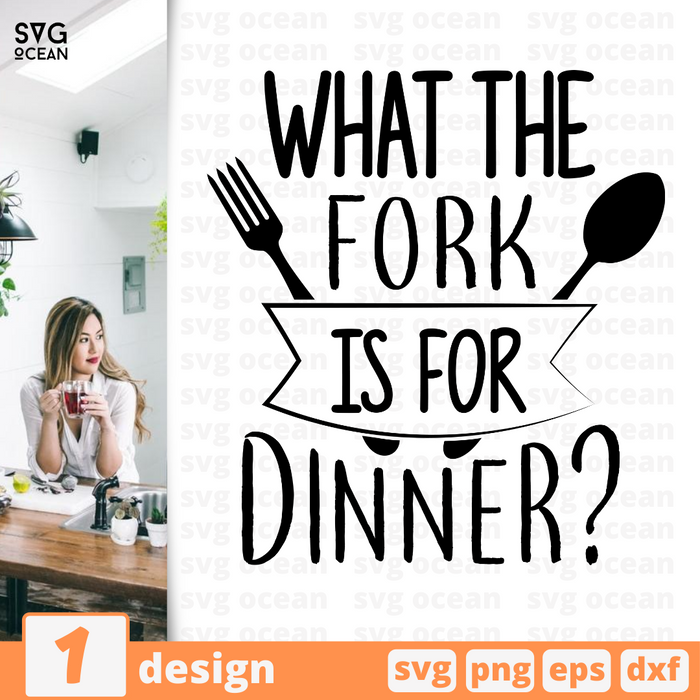 What the fork is for dinner SVG vector bundle - Svg Ocean