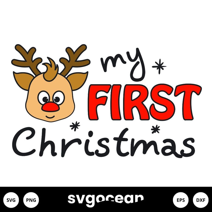 My First Christmas Svg - Svg Ocean