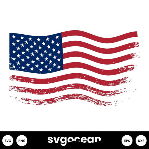 Distressed American Flag SVG Free - Svg Ocean