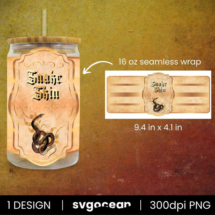 Snake Skin Can Glass PNG - Svg Ocean