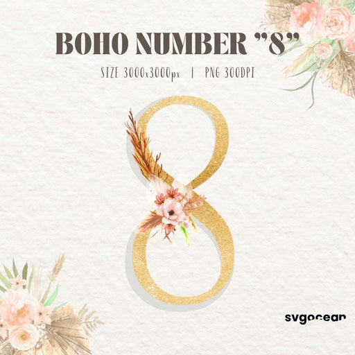 Boho Table Number 8 - Svg Ocean